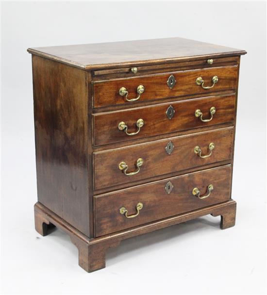 A George III mahogany chest, W.2ft 5.5in.